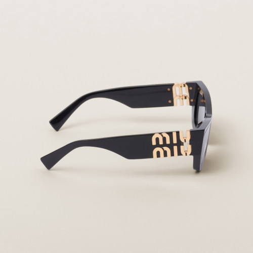 NIGO MiuMiu Eyewear Women's Black Legs Gold Logo Plate Frame Butterfly Sunglasses Eyeglasses Glasses #nigo98543