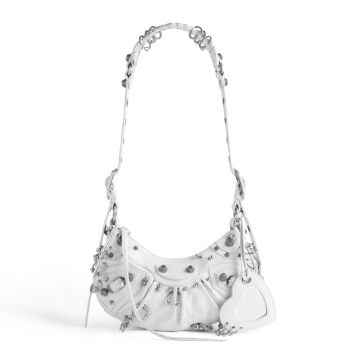 NIGO Balenciaga Women's Black Le Cagole XS Perforated Half Moon Underarm Bag Tote Casual Shoulder Bags 671309210G81000 Ngvp #nigo7915