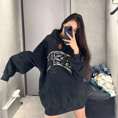 NIGO Balenciaga Men's Women's Spring And Autumn Fashion Retro Old Silhouette Washed Solid Color Cotton Casual Hooded Sweater Ngvp #nigo7881