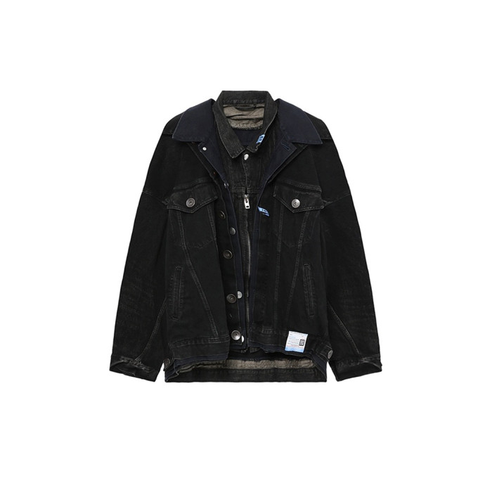 NIGO Maison Mihara Yasuhiro  Men's Spring/Summer Fashion High Street Trend Multi-Layered Buttoned Old Loose Denim Jacket Ngvp #nigo7687