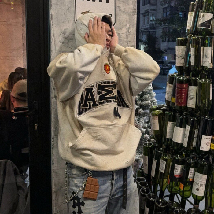 NIGO Balenciaga Men's Women's Spring And Autumn Fashion Retro Old Silhouette Washed Solid Color Cotton Casual Hooded Sweater Ngvp #nigo7881