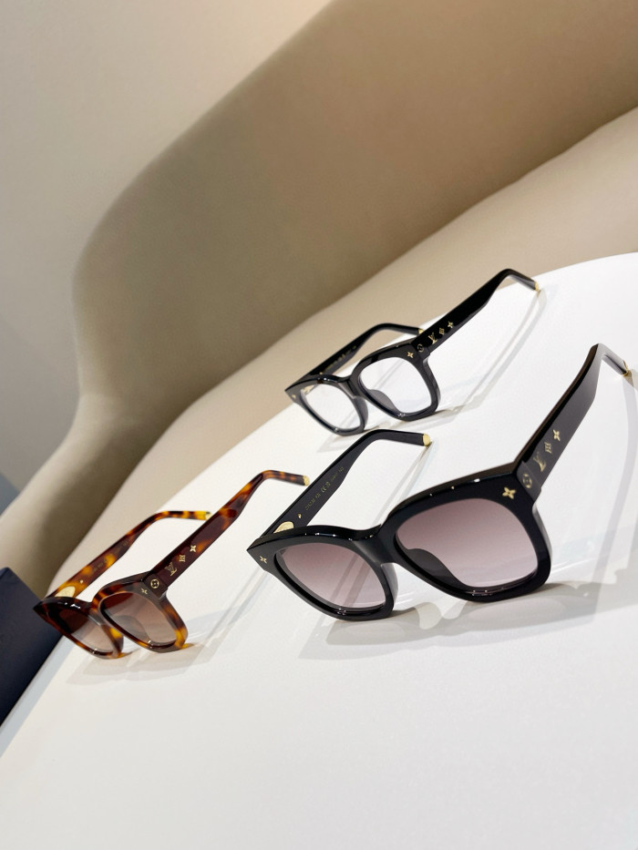 NIGO Louis Vuitton Eyeglasses Monogrammed Acetate Metal Irregular Shape Sunglasses Glasses #nigo98563