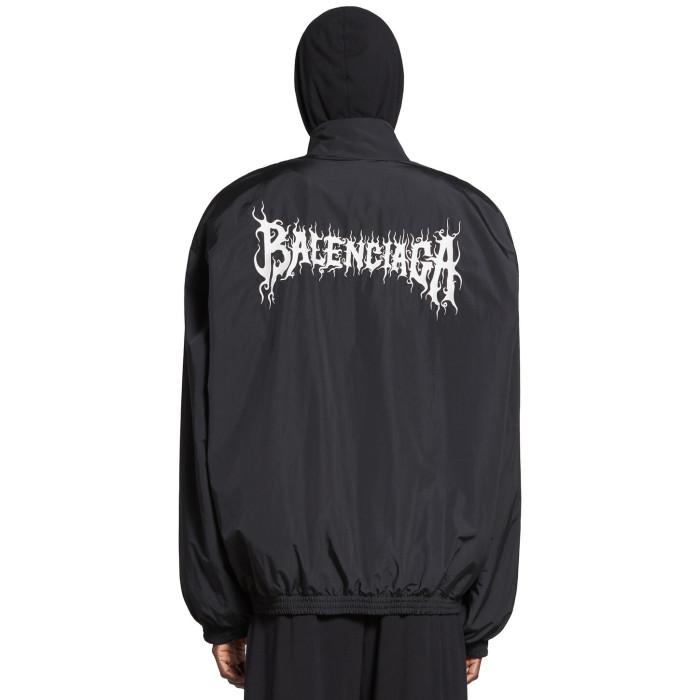 NIGO Balenciaga Men's And Women's Spring And Autumn Models Flame Letters Printing Solid Color High Collar Zipper Long Sleeve Jacket #nigo98574