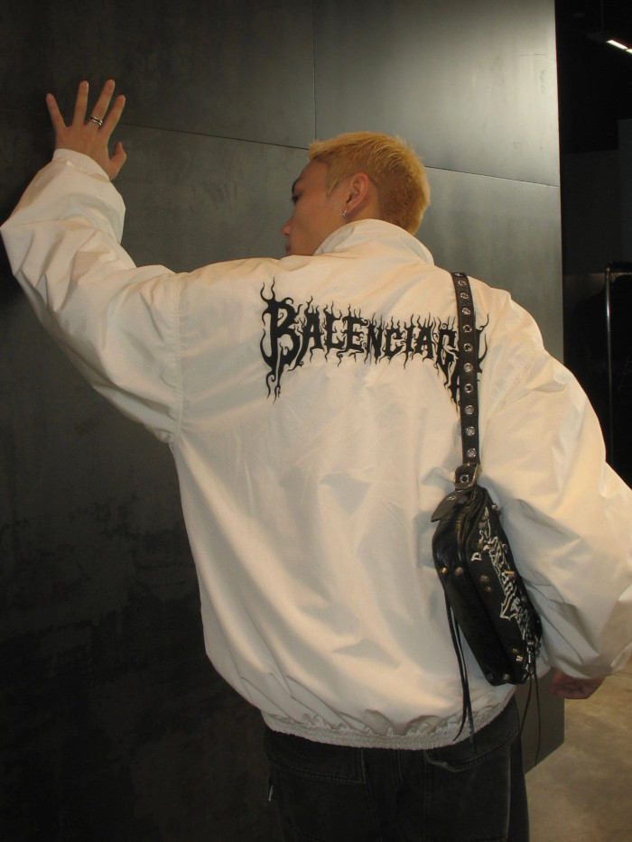 NIGO Balenciaga Men's And Women's Spring And Autumn Models Flame Letters Printing Solid Color High Collar Zipper Long Sleeve Jacket #nigo98574