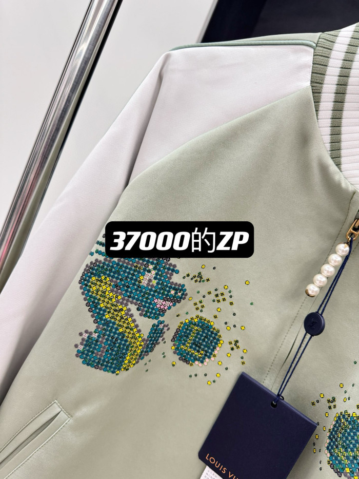 Nigo Louis Vuitton Men's Spring and Autumn Clashing Cartoon Dragon Embroidery Pattern Zipper Long Sleeve Jacket #nigo98576