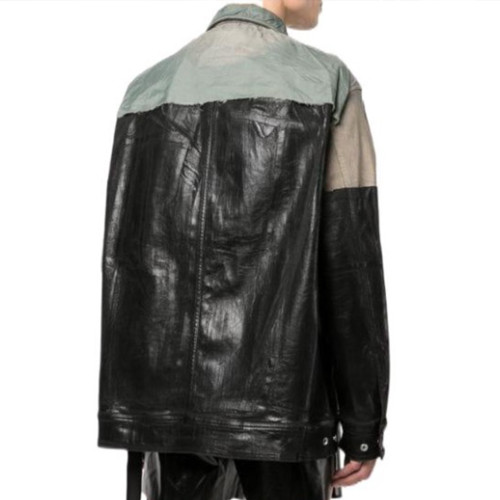 NIGO Rick Owens DRKSHDW Men's Spring And Fall Fashion Splicing Lapel Single-Breasted Long-Sleeved Denim Jacket Coat Ngvp #nigo7945