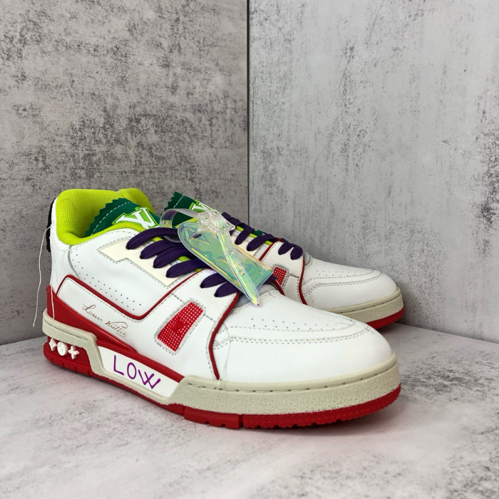 NIGO  Louis Vuitton Men's Fashion Monogram Embossed Flat Comfort Toe Slippers Casual Sneakers #nigo98583