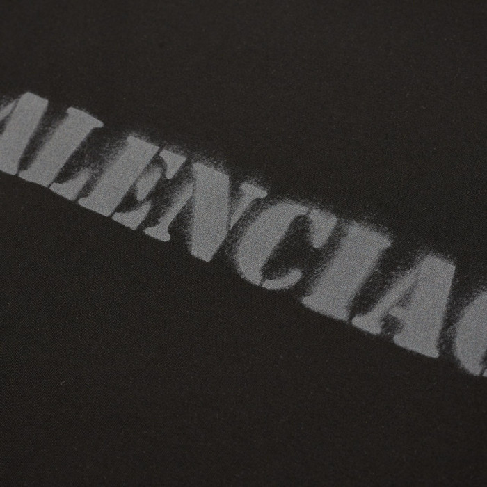 NIGO Balenciaga Stencil Type Men's Summer Solid Color Letter Round Neck Pullover Straight Loose Fit Short Sleeve T-Shirt #nigo98597