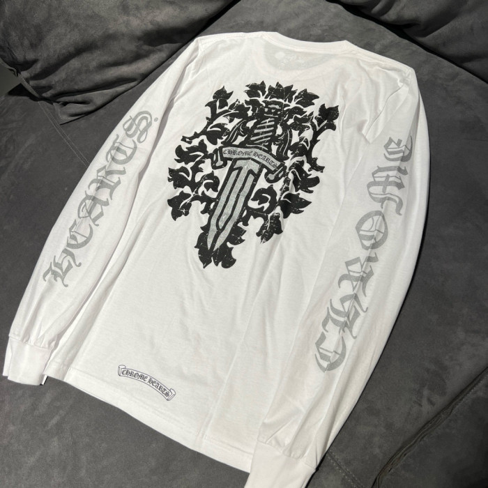 NIGO Chrome Hearts Men's and Women's Summer Colorful Cross Pattern Long Sleeve T-Shirt Pullover Sweatshirt #nigo98593