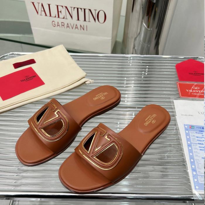 NIGO Valentino Women's Spring And Summer Logo Cowhide Slippers Multicolor Available Fashion Luxury High Sandals Casual Shoes #nigo98649