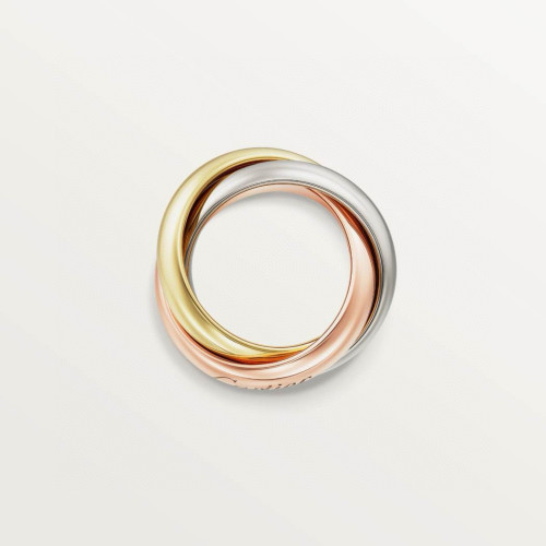 NIGO Cartier Women's V Gold Alphabet Logo Three Ring Tri-Color Ring Jewellery #nigo98644