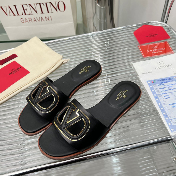 NIGO Valentino Women's Spring And Summer Logo Cowhide Slippers Multicolor Available Fashion Luxury High Sandals Casual Shoes #nigo98649