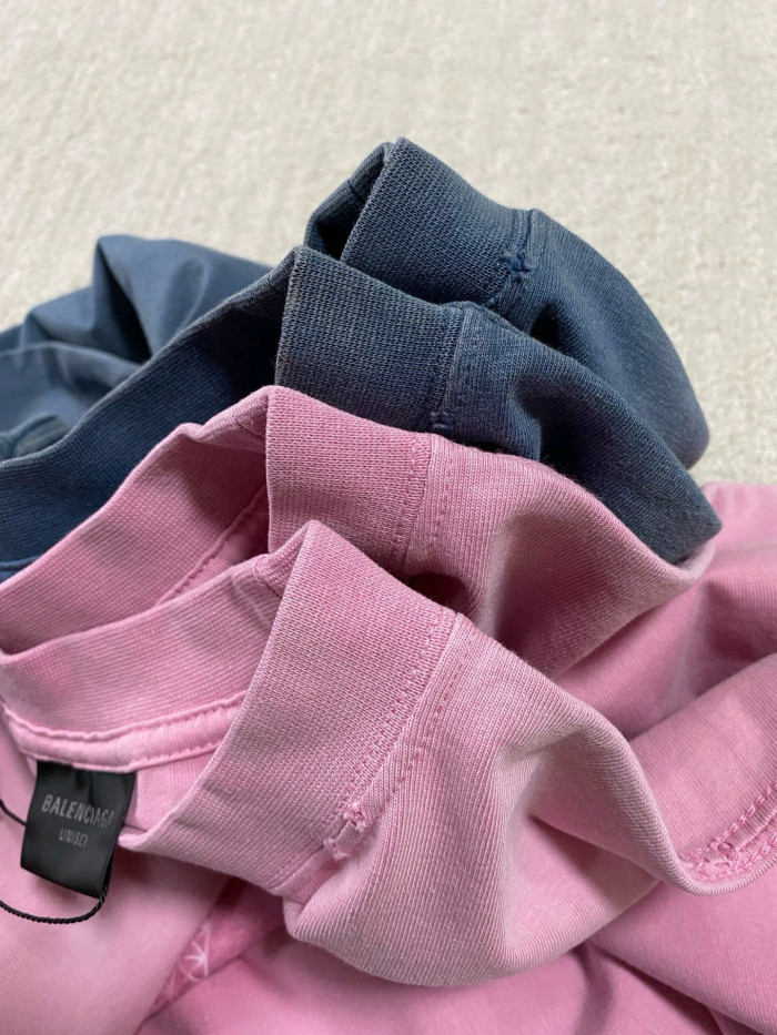 NIGO Balenciaga Men's Summer Paris Moon Solid Color Vintage Plain Knit Large Silhouette Short Sleeve T-Shirt #nigo98652