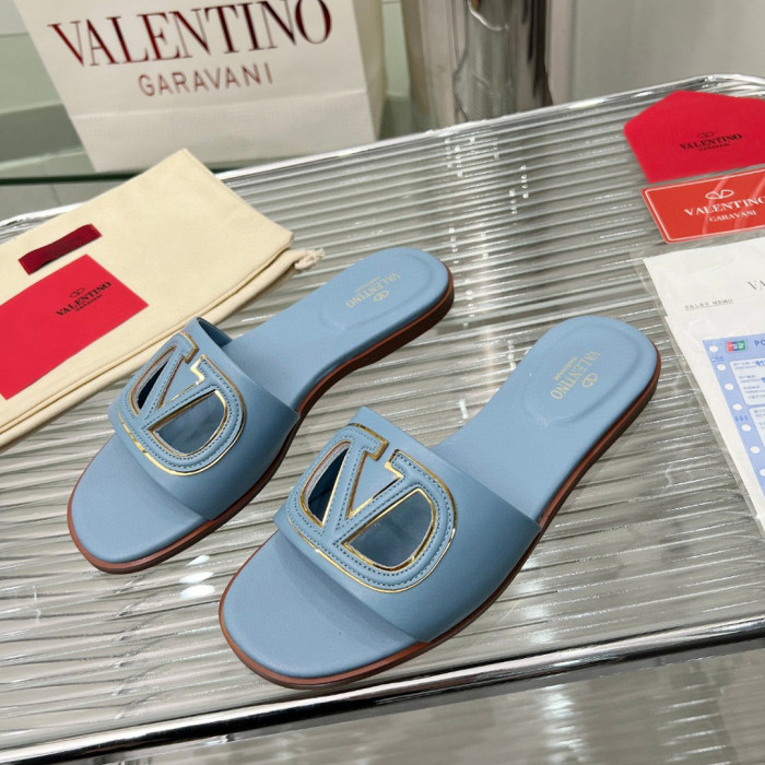 NIGO Valentino Women's Spring And Summer Logo Cowhide Slippers Multicolor Available Fashion Luxury High Sandals Casual Shoes #nigo98649