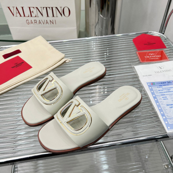 NIGO Valentino Women's Spring And Summer Logo Cowhide Slippers Multicolor Available Fashion Luxury High Sandals Casual Shoes #nigo98649