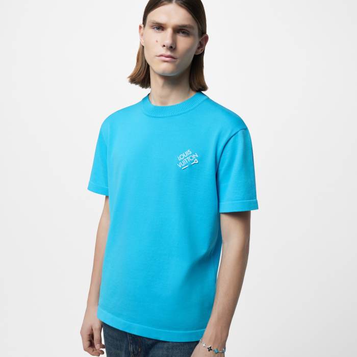 NIGO Louis Vuitton Men's Summer Embroidered Logo Round Neck Cotton Short Sleeve T-Shirt #nigo98647