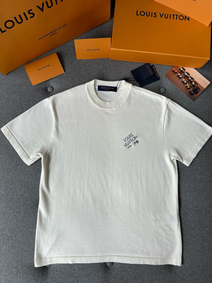 NIGO Louis Vuitton Men's Summer Embroidered Logo Round Neck Cotton Short Sleeve T-Shirt #nigo98647