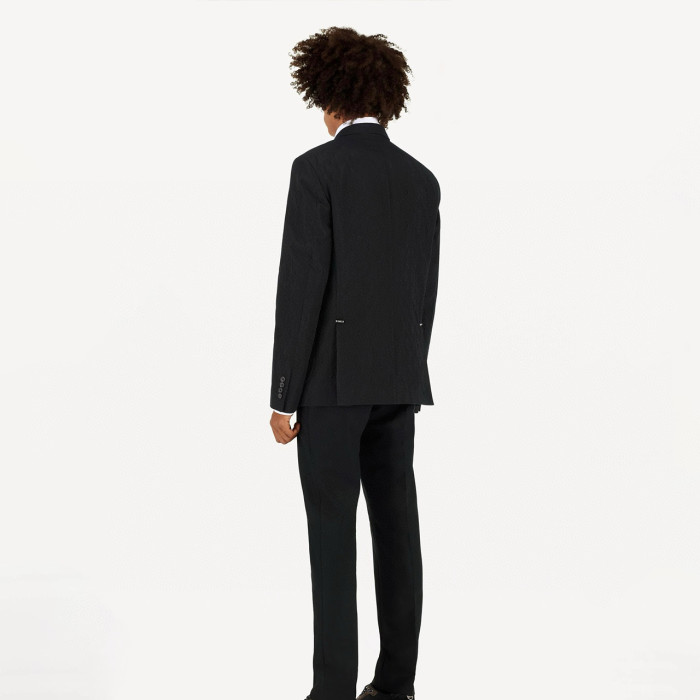 NIGO Louis Vuitton Men's Spring And Autumn Embossed Monogram Double Breasted Lapel Long sleeved Black Blazer Jacket #nigo98638