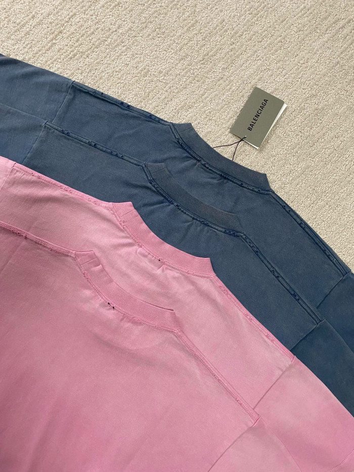 NIGO Balenciaga Men's Summer Paris Moon Solid Color Vintage Plain Knit Large Silhouette Short Sleeve T-Shirt #nigo98652