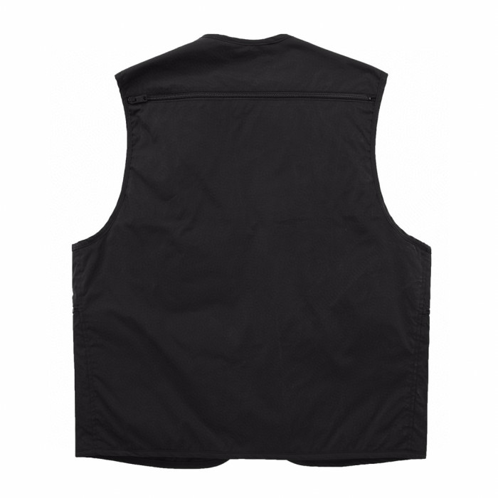 NIGO Prada Men's Summer Black Logo Patch Pocket V-Neck Zipper Casual Vest Jacket #nigo98664