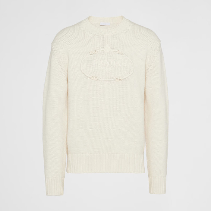 NIGO Prada Men's Spring and Autumn Solid Color Splicing Round Neck Embroidery Printed Logo Long Sleeve Sweater Pullover #nigo98666