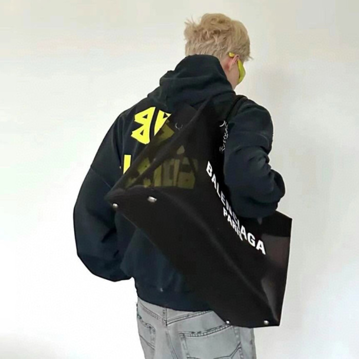 NIGO Balenciaga Men's Women's Solid Color Logo Letter Printed Spring and Autumn Fashion Oversized Cotton Tape Type Ripped Pocket Hoodie #nigo98712
