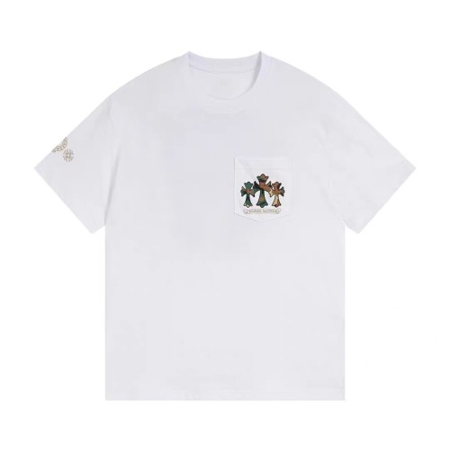 NIGO Chrome Hearts Men's Spring, Summer And Fall Logo Print Casual Round Neck White Fitted Straight Long Sleeve Short Sleeve T-Shirt #nigo98695