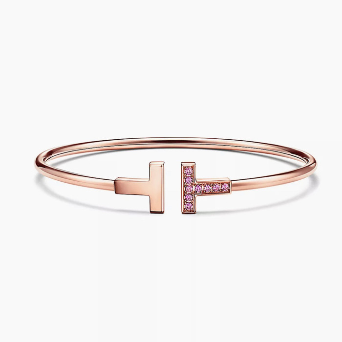 NIGO Tiffany & Co. Women's Men's Fashion Trend Letter Metal Bracelet With Diamond Luxury Temperament Jewelry Accessories Ngvp  #nigo7963