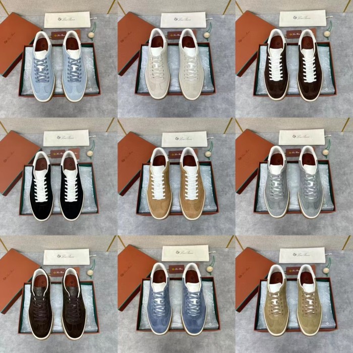 NIGO Loro Piana Men's Lychee Print Spliced Suede Fabric Color Clash Casual Board Shoes #nigo98732