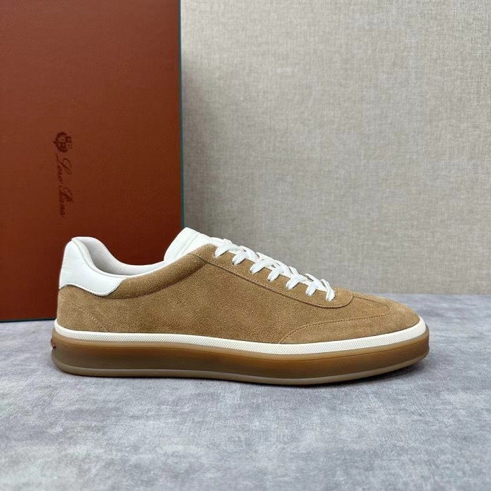 NIGO Loro Piana Men's Lychee Print Spliced Suede Fabric Color Clash Casual Board Shoes #nigo98732