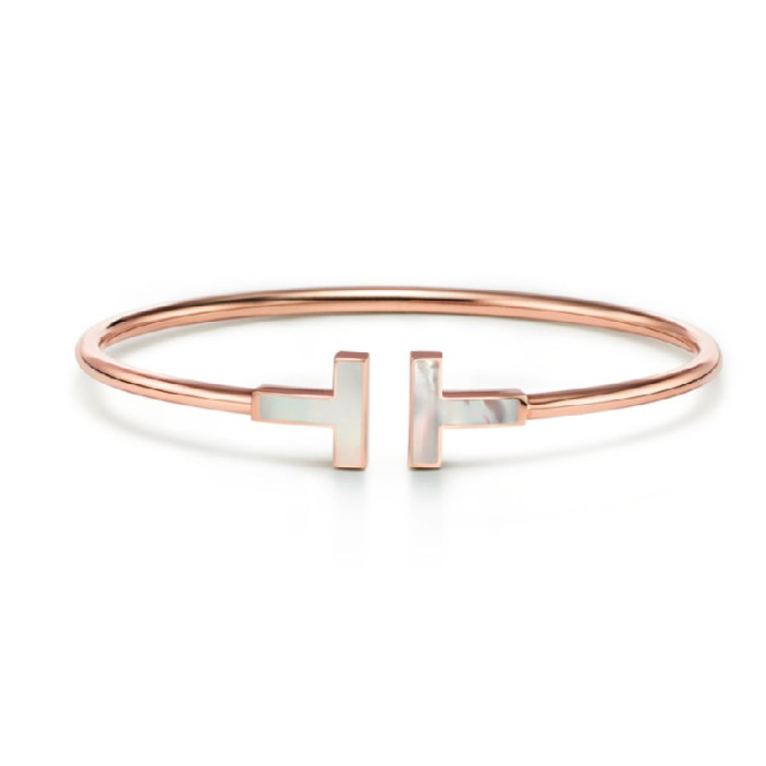 NIGO Tiffany & Co. Women's Men's Fashion Trend Letter Metal Bracelet With Diamond Luxury Temperament Jewelry Accessories Ngvp  #nigo7963