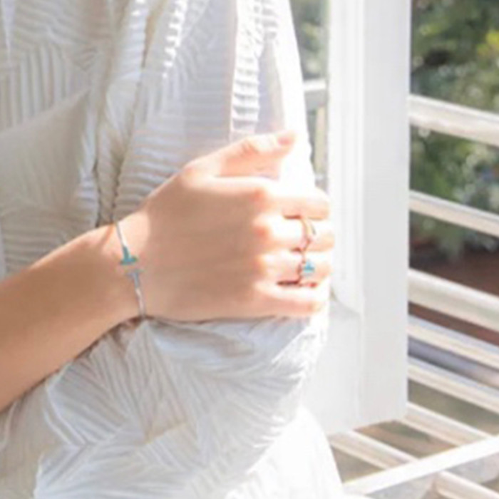 NIGO Tiffany & Co. Women's Men's Fashion Trend Letter Metal Bracelet With Diamond Luxury Temperament Jewelry Accessories Ngvp  #nigo7963