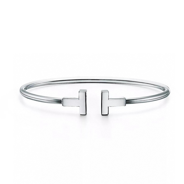 NIGO Tiffany & Co. Women's Men's Fashion Trend Letter Metal Bracelet With Diamond Luxury Temperament Jewelry Accessories Ngvp  #nigo7963