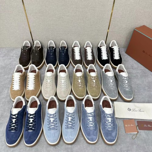NIGO Loro Piana Men's Lychee Print Spliced Suede Fabric Color Clash Casual Board Shoes #nigo98732