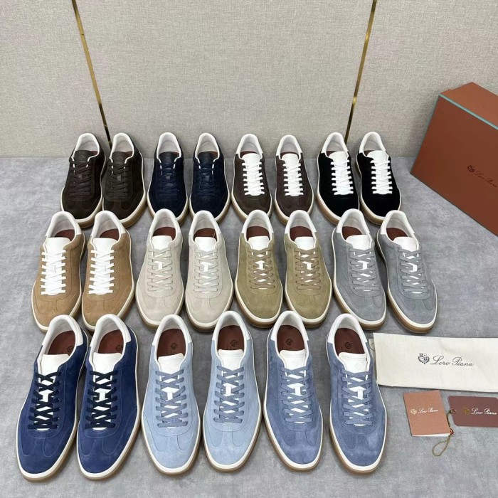 NIGO Loro Piana Men's Lychee Print Spliced Suede Fabric Color Clash Casual Board Shoes #nigo98732