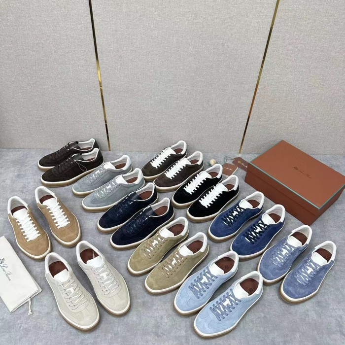 NIGO Loro Piana Men's Lychee Print Spliced Suede Fabric Color Clash Casual Board Shoes #nigo98732