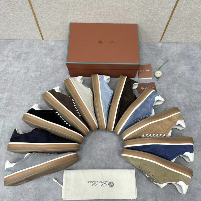 NIGO Loro Piana Men's Lychee Print Spliced Suede Fabric Color Clash Casual Board Shoes #nigo98732
