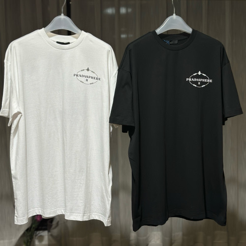 NIGO Prada Men's Women's Spring And Summer Fashion Logo Letters Cotton Solid Color T-shirt Premium Union Jacket Short Sleeve Tops #nigo98724
