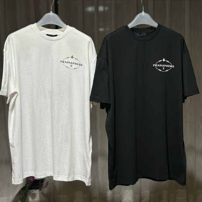 NIGO Prada Men's Women's Spring And Summer Fashion Logo Letters Cotton Solid Color T-shirt Premium Union Jacket Short Sleeve Tops #nigo98724