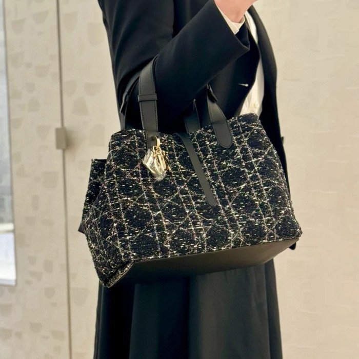 NIGO Dior Women's Spring And Summer Fashion Classic Logo Plaid Metal Accessories Handheld Diagonal Cross Large Capacity Bag #nigo98728