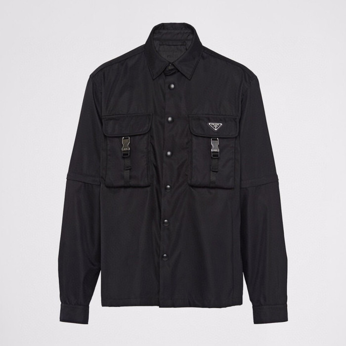 NIGO Prada Men's Spring And Fall Pure Nylon Color Lapel Loose Single Breasted Long Sleeved Shirt Jacket #nigo98748