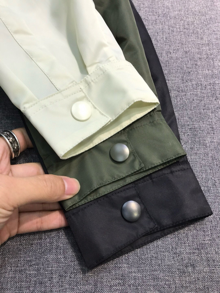 NIGO Prada Men's Spring And Fall Pure Nylon Color Lapel Loose Single Breasted Long Sleeved Shirt Jacket #nigo98748
