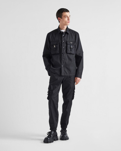 NIGO Prada Men's Spring And Fall Pure Nylon Color Lapel Loose Single Breasted Long Sleeved Shirt Jacket #nigo98748
