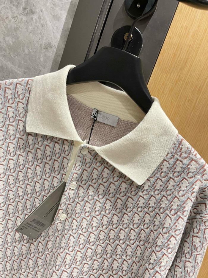 NIGO Dior Men's Summer Graphic All Over Print Polo Neck Straight Short Sleeve T-Shirt #nigo98753