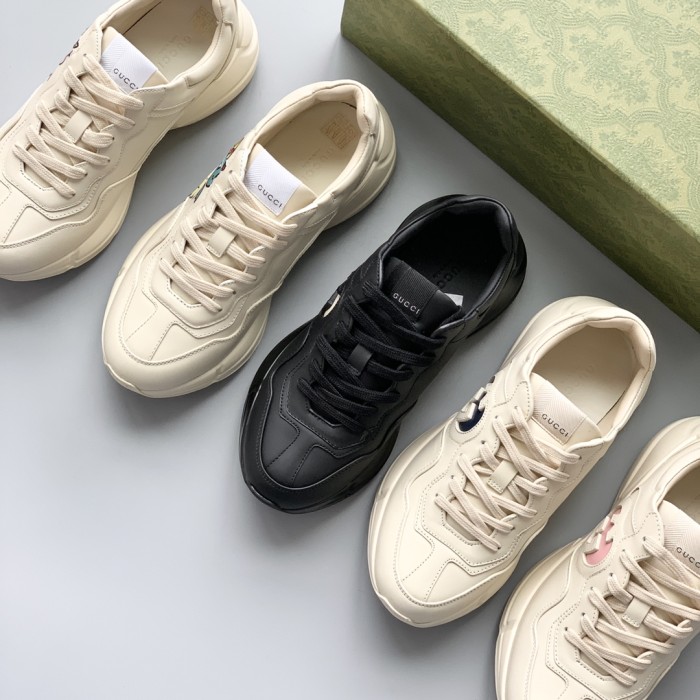 NIGO Gucci Men's And Women's Cartoon Pattern Cowhide Lace Up Low Top Sneakers Shoes #nigo98811