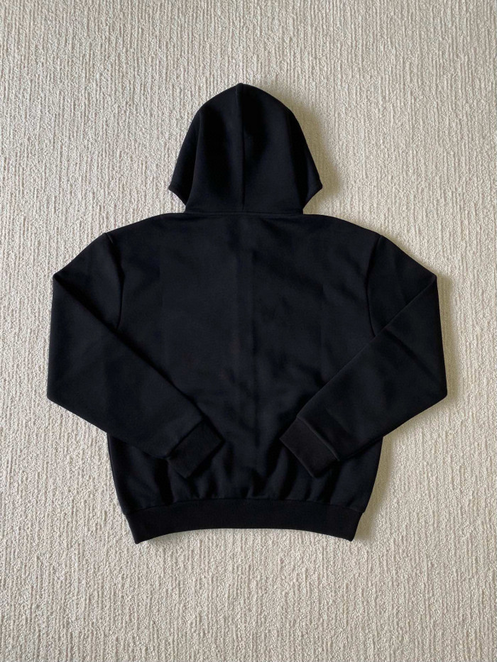 NIGO Louis Vuitton Men's Spring and Fall Pearl Pendant Black Embroidery Knit Zipper Hooded Jacket #nigo98798