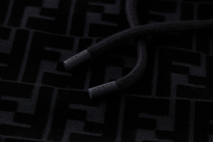 NIGO Fendi Men's Summer Black Letter Logo Print Drawstring Straight Casual Short Pants #nigo98816