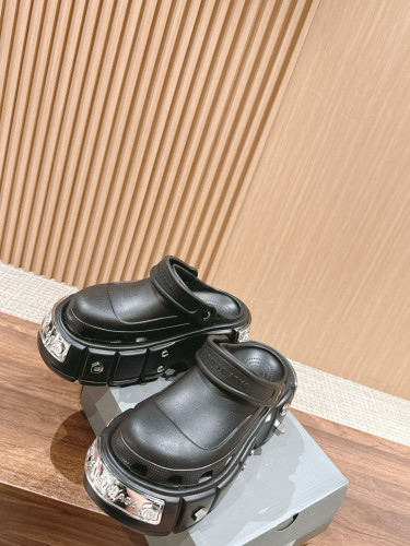 NIGO Balenciaga Metal Punk Platform Muffin Slipper Hole Shoes Increased Shoes #nigo244381