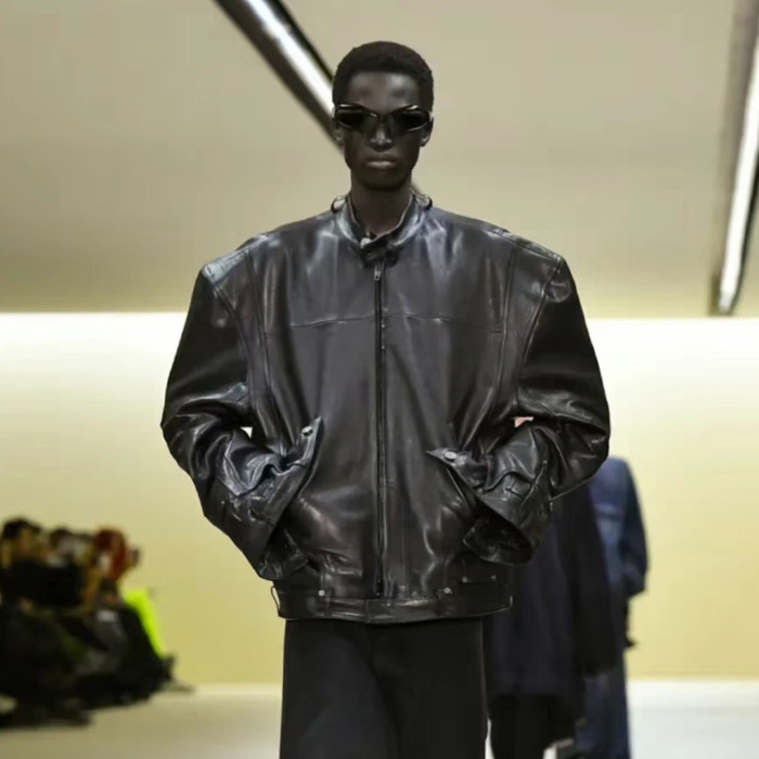 NIGO Balenciaga Deconstructed Zip-Up Jacket In Black Ngvp #nigo6682