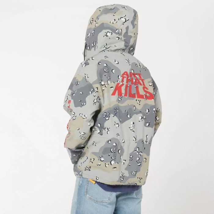 NIGO Gallery Dept Men's Spring And Autumn High Street Fashion Printed Letter Camouflage Rushing Jacket Hooded Loose Casual Jacket  Ngvp #nigo8124